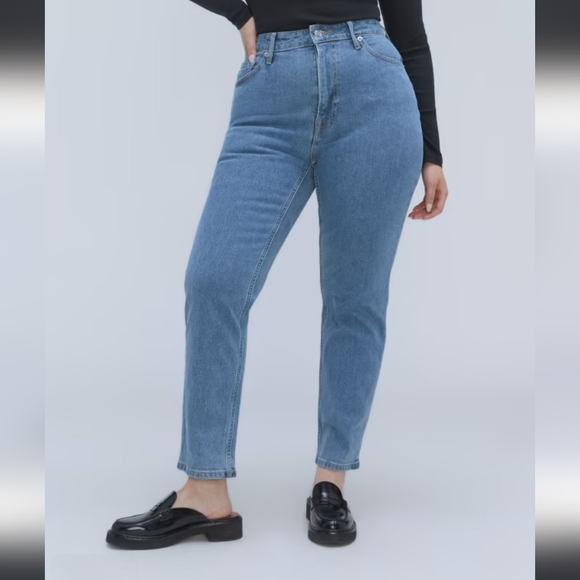 Everlane Denim - EVERLANE The Curvy Cheeky Straight Leg Jeans Organic Cotton Women's Size 35